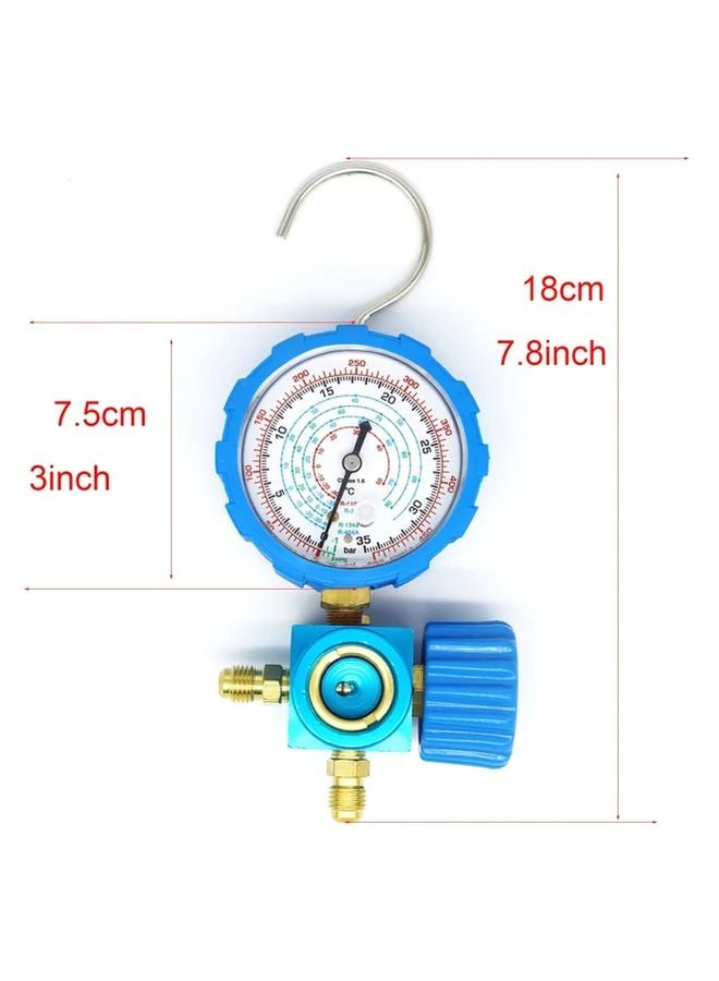 Low Pressure Manifold Gauge Set For R22 R410A R134A R404A AC Refrigeration With Sight Glass - Image 2